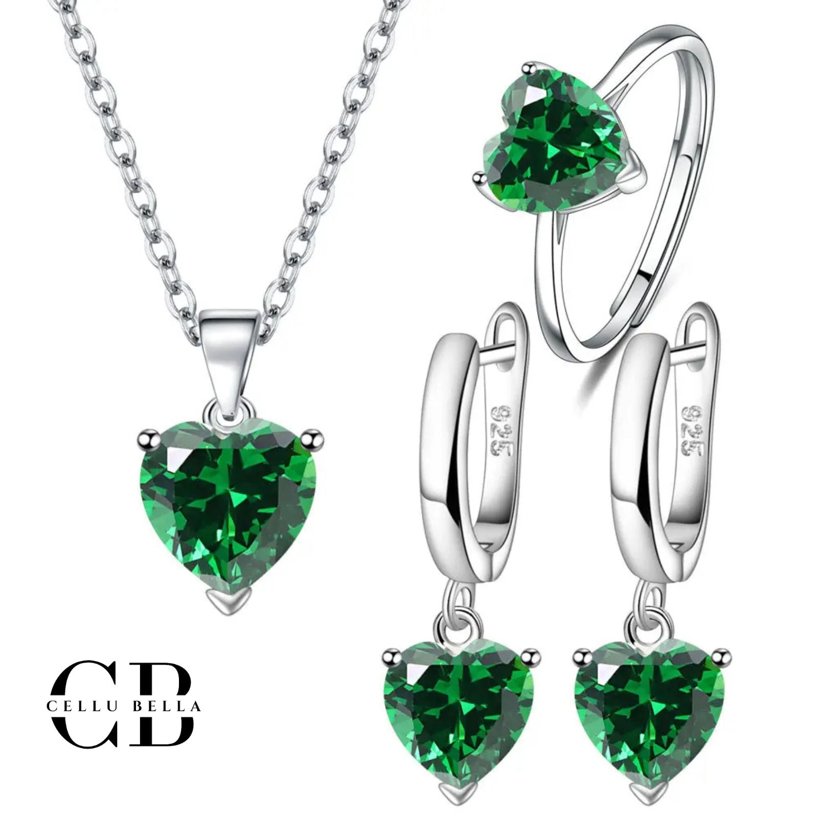 Aveline-Herzschmuck-Set: Klassische Eleganz mit himmlischem Glanz