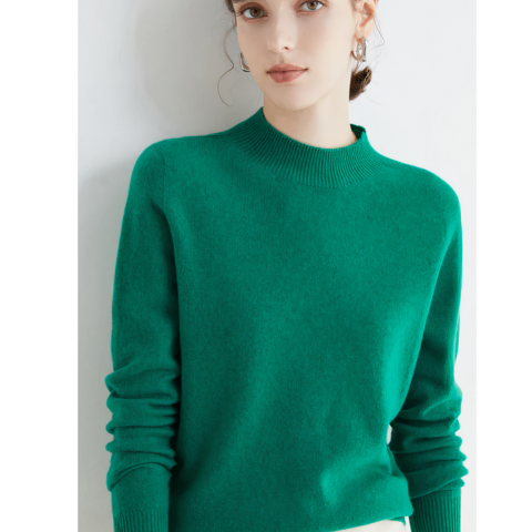 Zollana | Damen Warme Kaschmir Pullover | Halb-Rollkragen