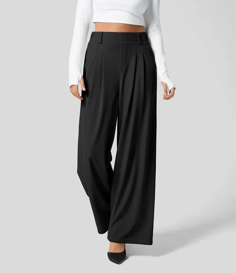 Wide-Leg Hosen | Polyester | Elegant und Bequem