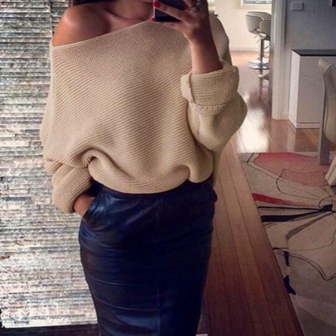 Bora | Damen Elegante Schulterfreie Pullover | Sommer