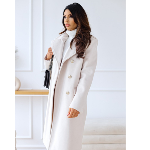 Emogen | Damen Klassische Zweireiher Trenchcoat | Lang
