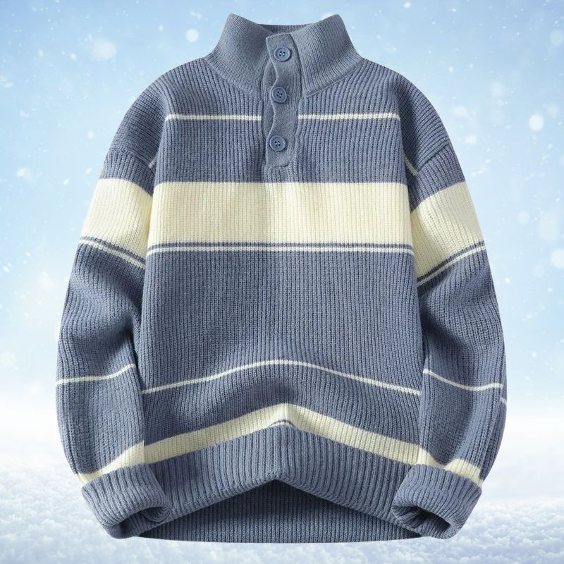 Warmer dicker gestreifter Pullover für Männer