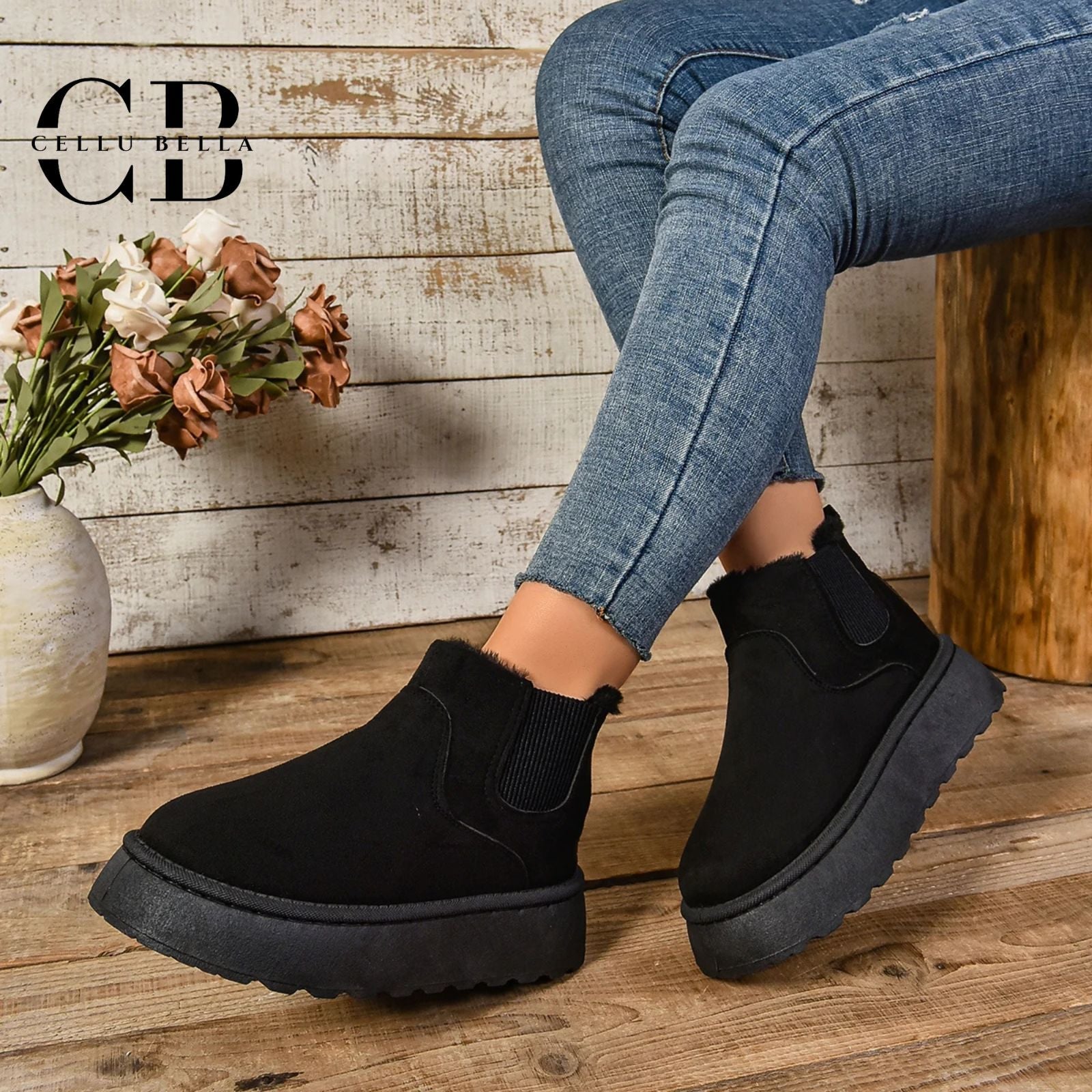 Winterveilchen Soft Boots – Eleganz und Wärme für jede Gelegenheit in Schwarz