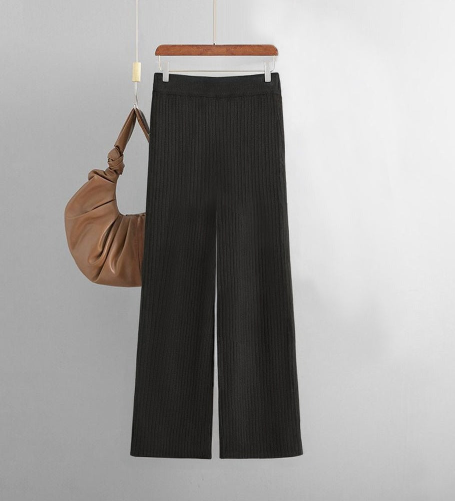 Zweiteiliges Basic-Set mit langen Ärmeln und einfarbigem Muster