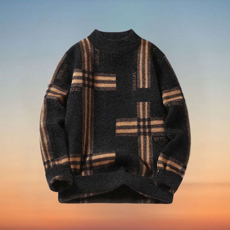 Warmer halber Rollkragenpullover für Männer