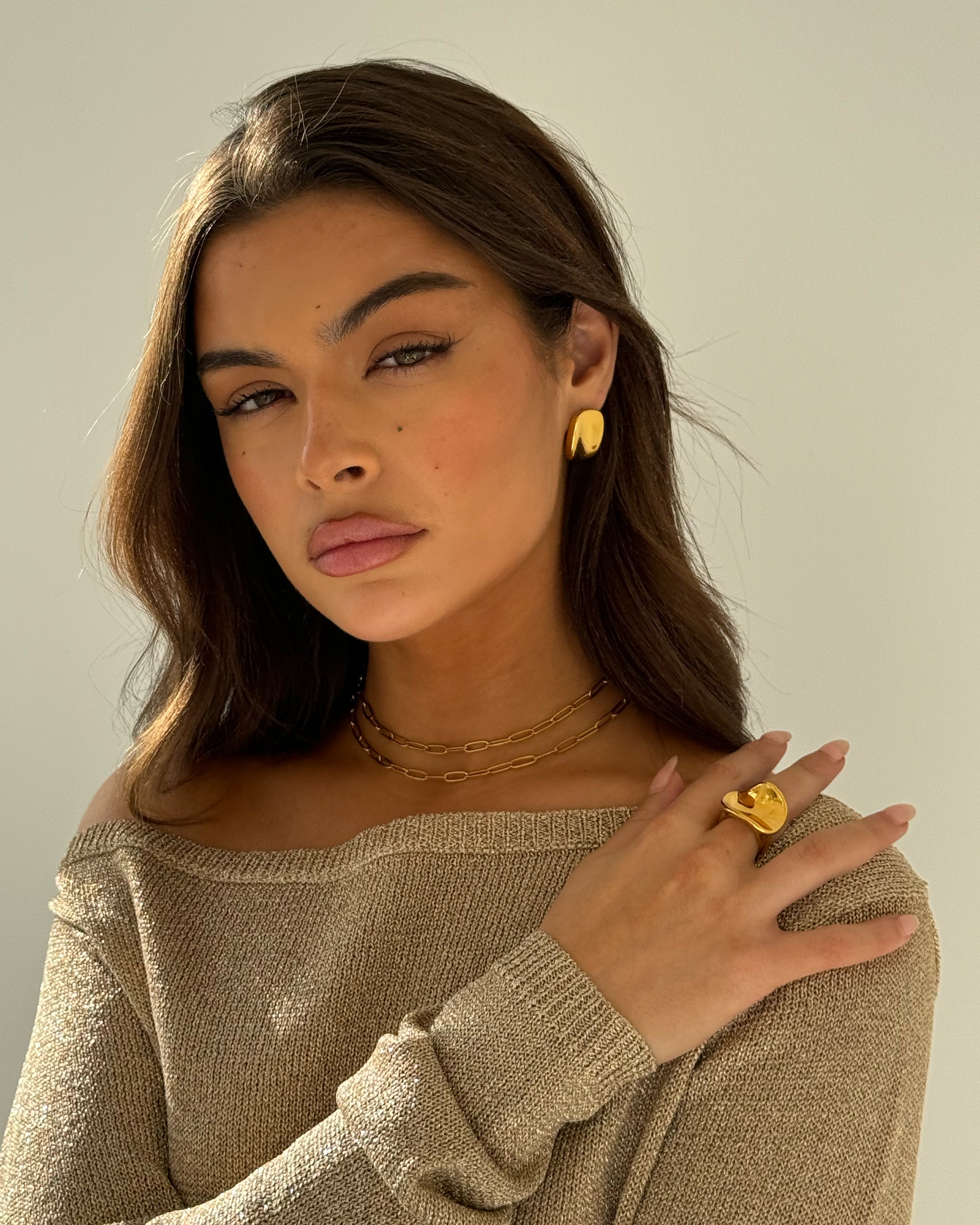 Goldene Rechteckige Ohrstecker – Minimalistische Eleganz für jeden Anlass