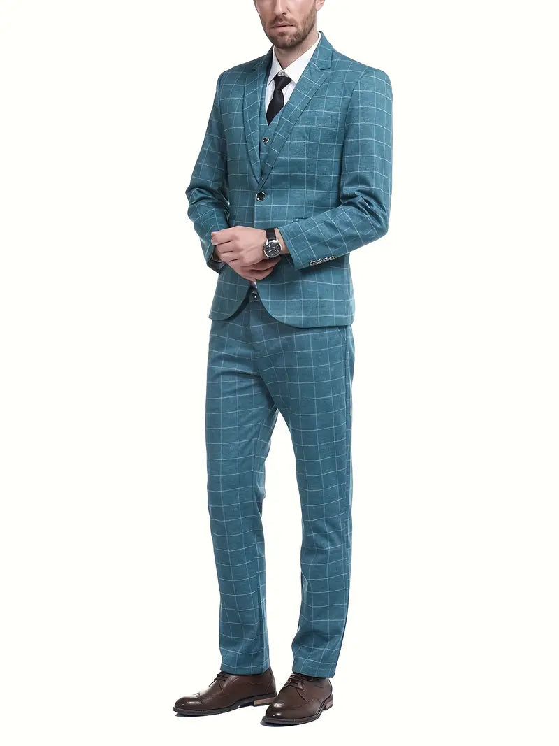 Einreihiger Anzug aus Weste und Hose