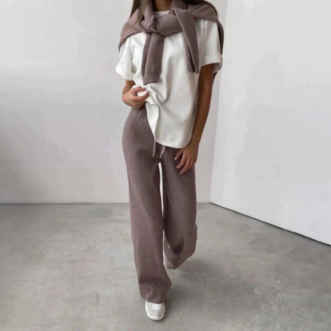 Zyra | Damen Moderne Hosen Set | Langarm