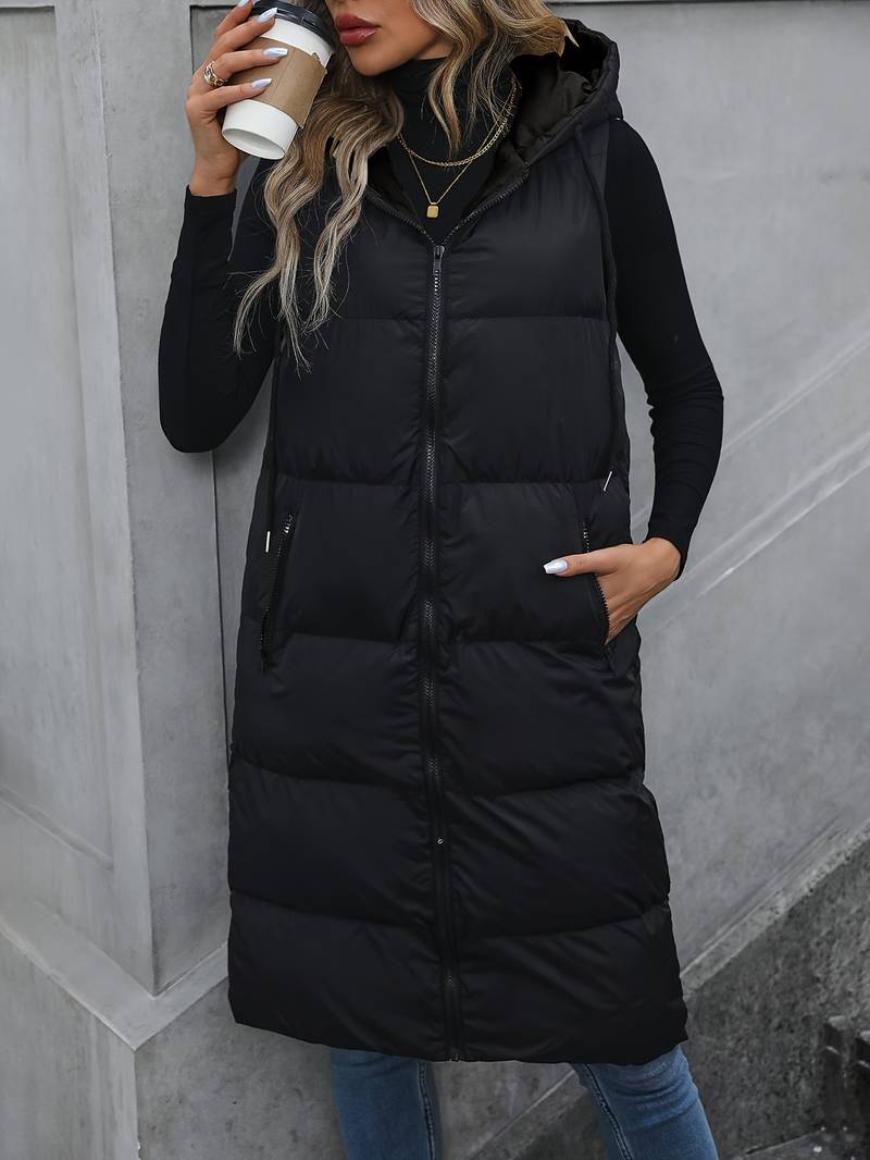 Annette - Lange Strickjacke mit Kapuze