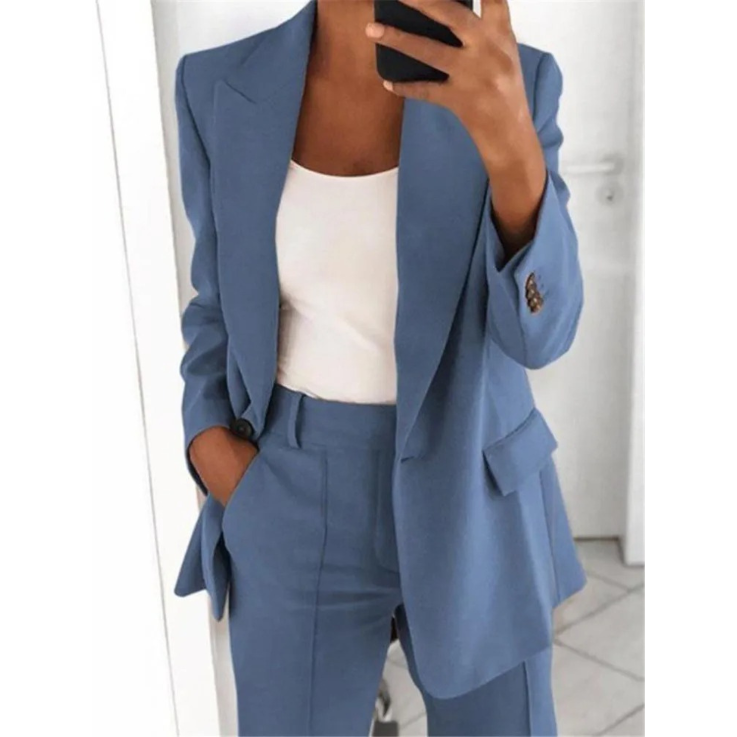 Yasmina – Notch langärmliger Büro-Damenblazer