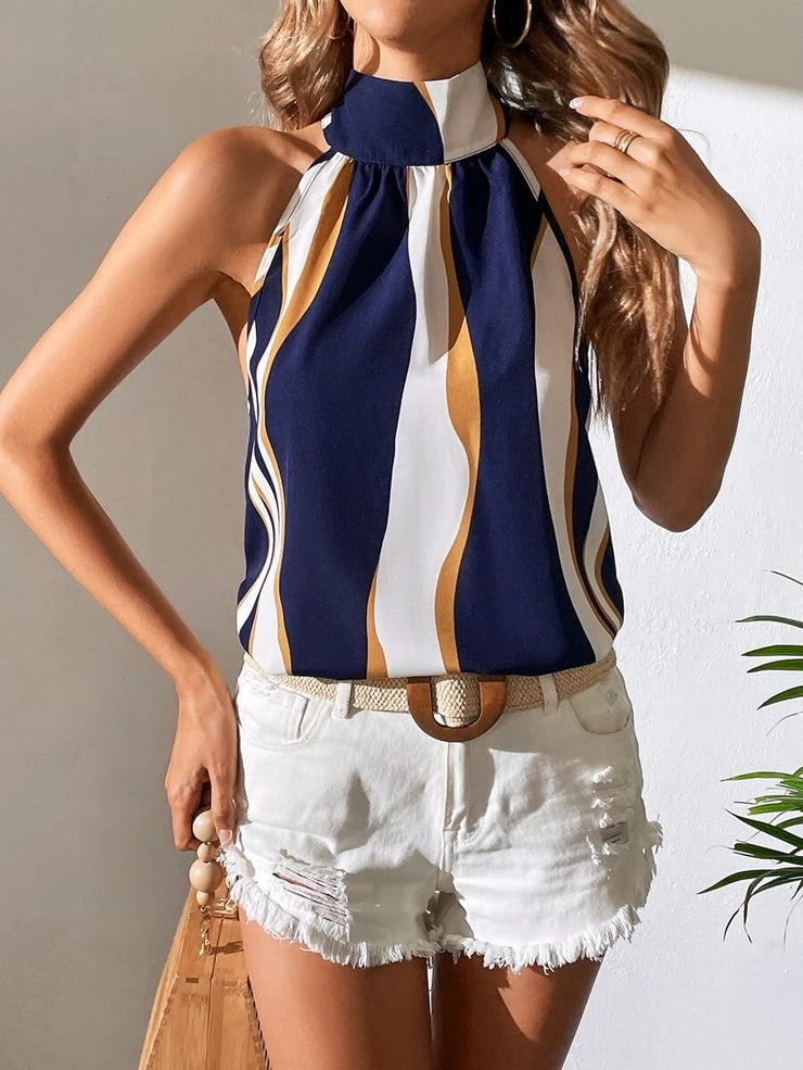PureWear - Marineblaues ärmelloses Trägertop