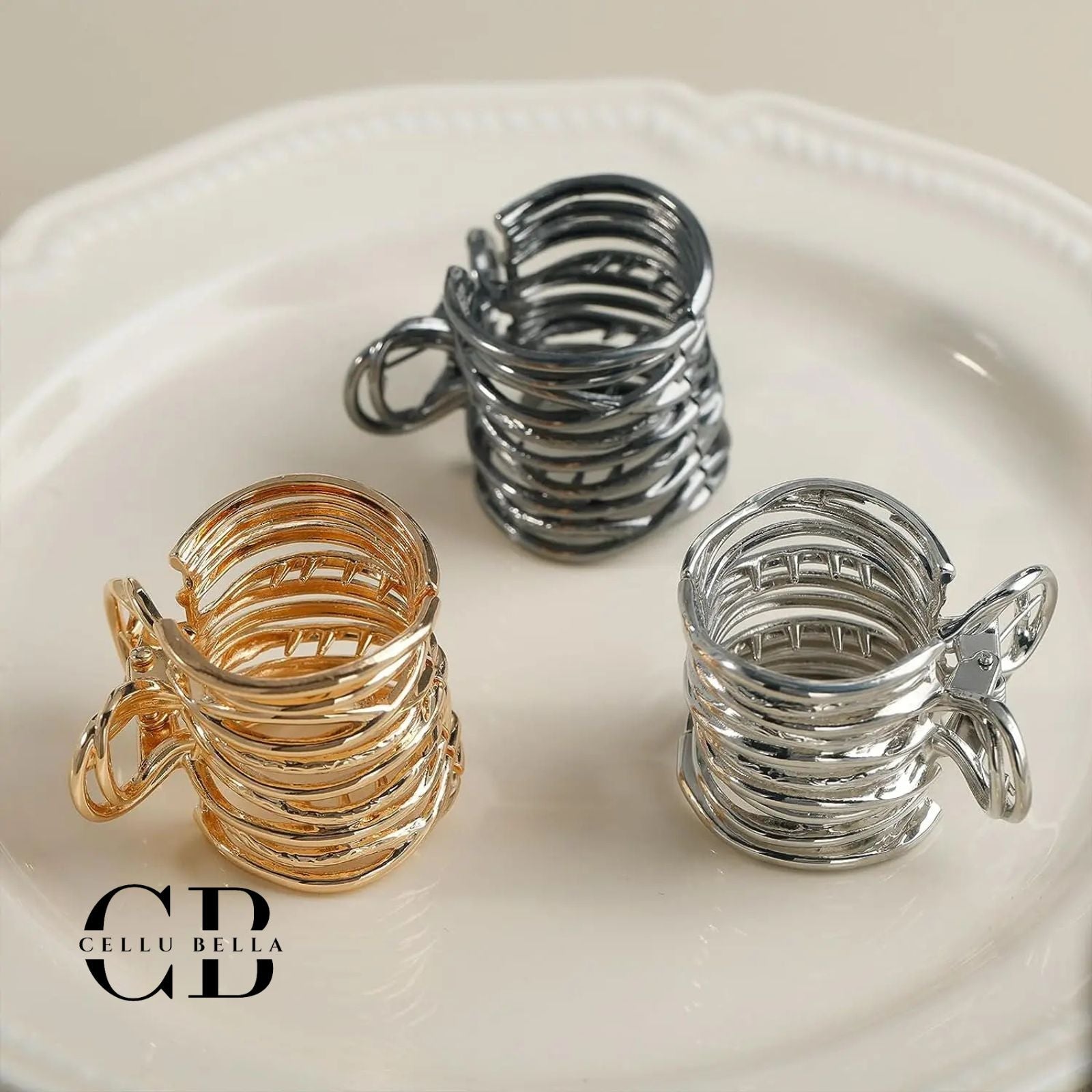 Ariana-Haarspange: Elegante Metall-Haarclips im geometrischen Design