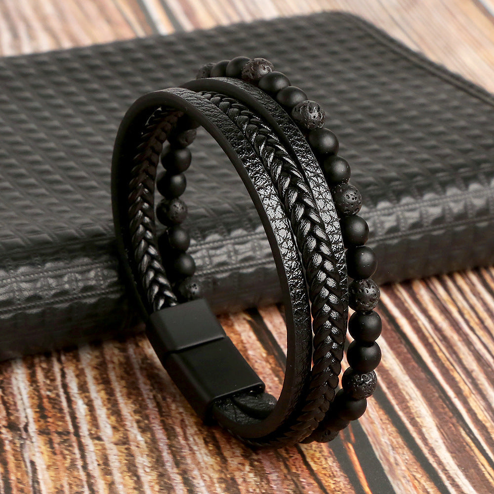 Adrian - Premium Lederarmband-Set für Herren