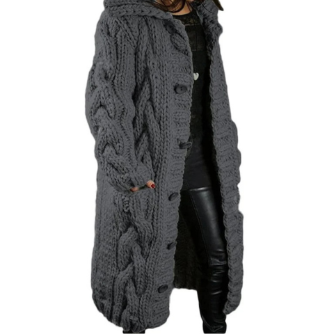 Xyza | Damen Lang Strickjacke | Gestrickt