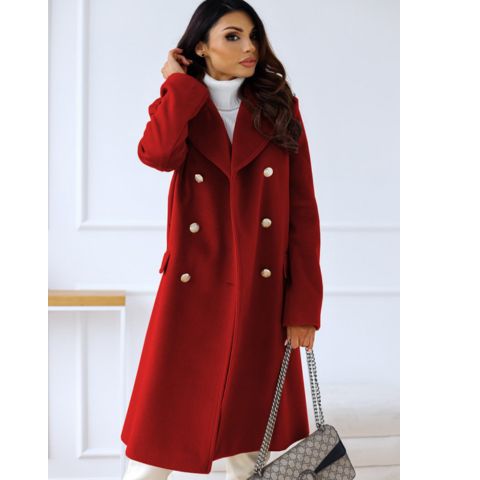 Emogen | Damen Klassische Zweireiher Trenchcoat | Lang
