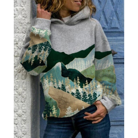 Marielle | Damen Stylische Winter Kapuzenjacke | Bedruckt