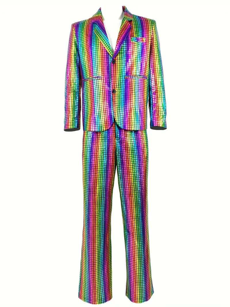 Eleganter, schicker, karierter Blazer mit glänzendem Muster