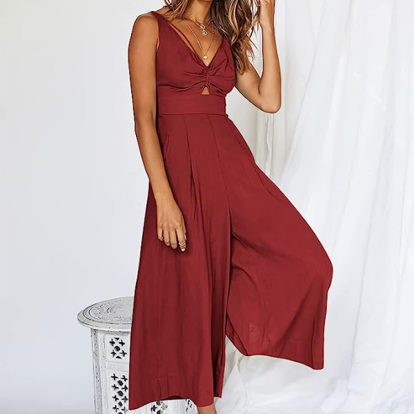 Saarah - Elegante Jumpsuits mit V-Ausschnitt