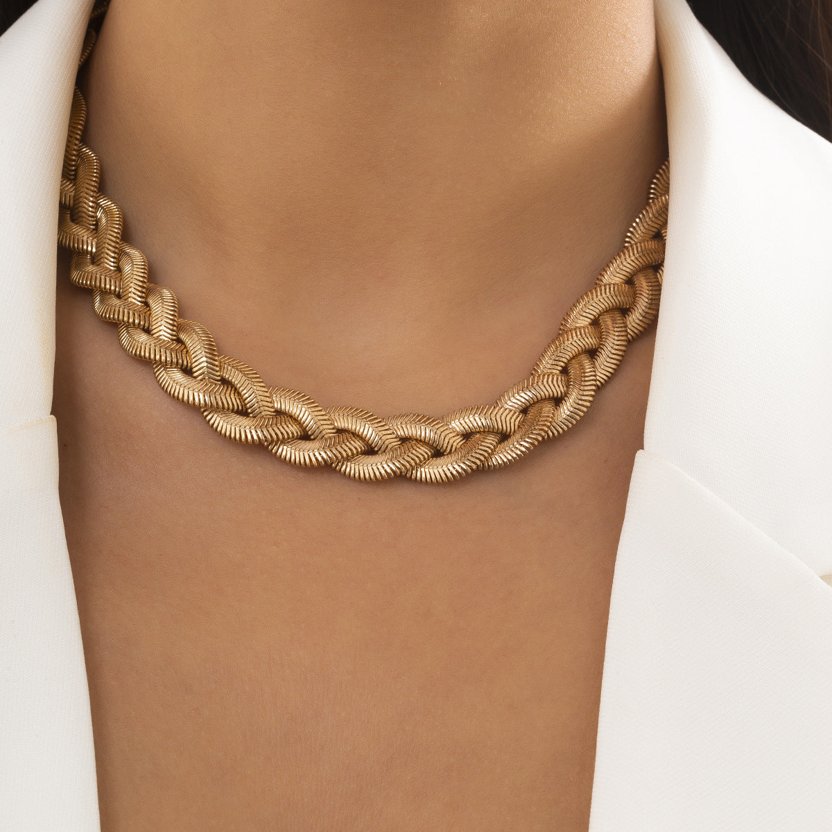 Maritza - Chunky Snake Bone Chain Halskette