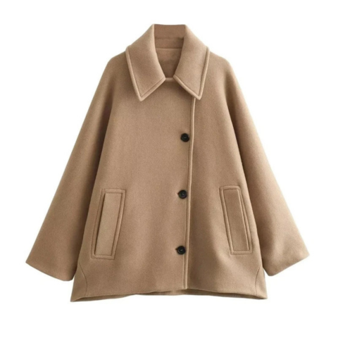 Lizzie | Damen Chic Eleganter Übergrößen Mantel | Lang