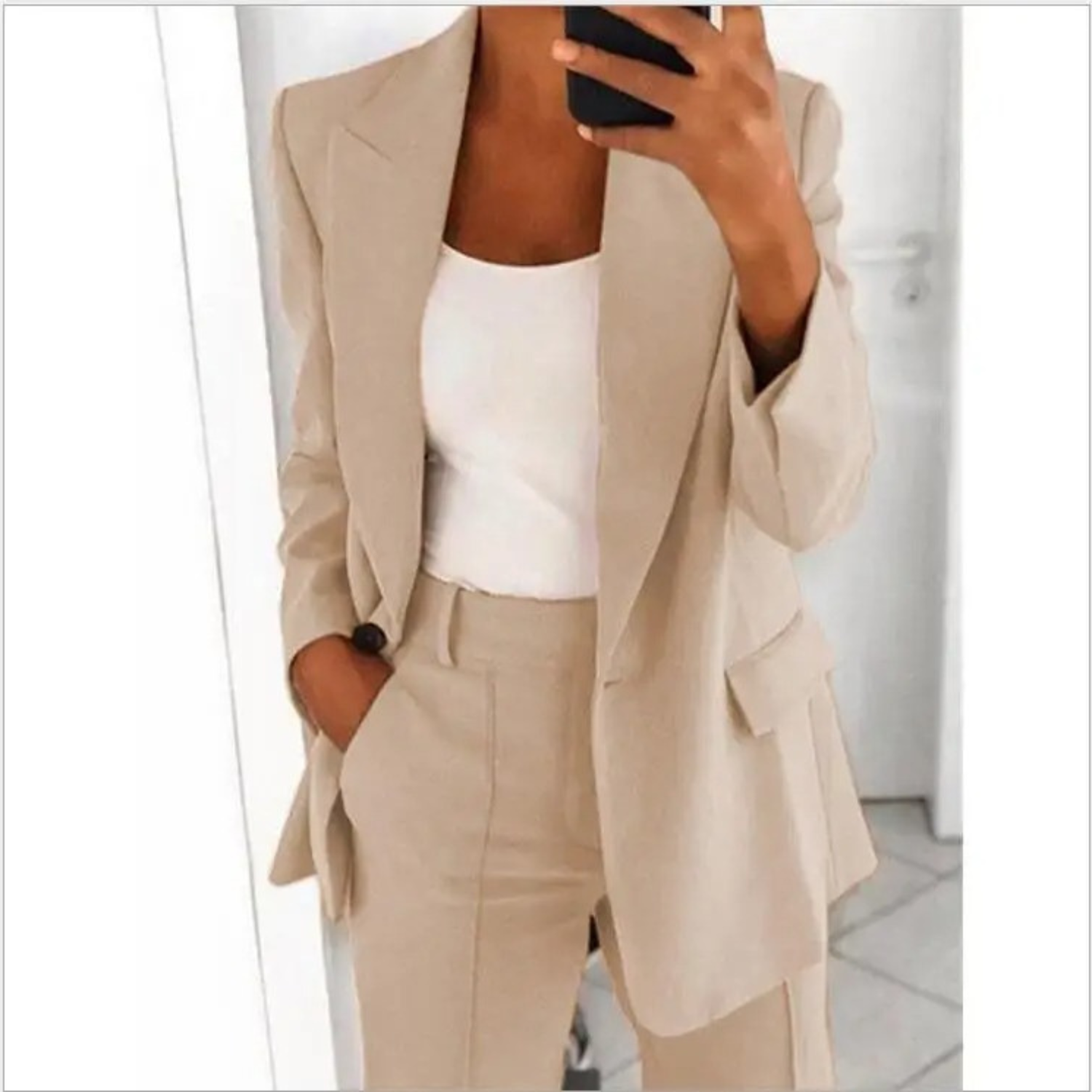 Yasmina – Notch langärmliger Büro-Damenblazer