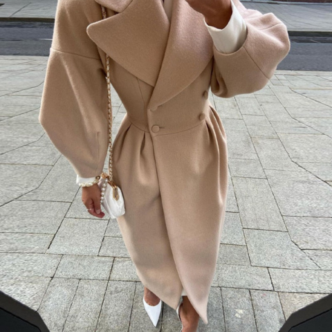 Zoen | Damen Chic Elegante Trenchcoat | Lang