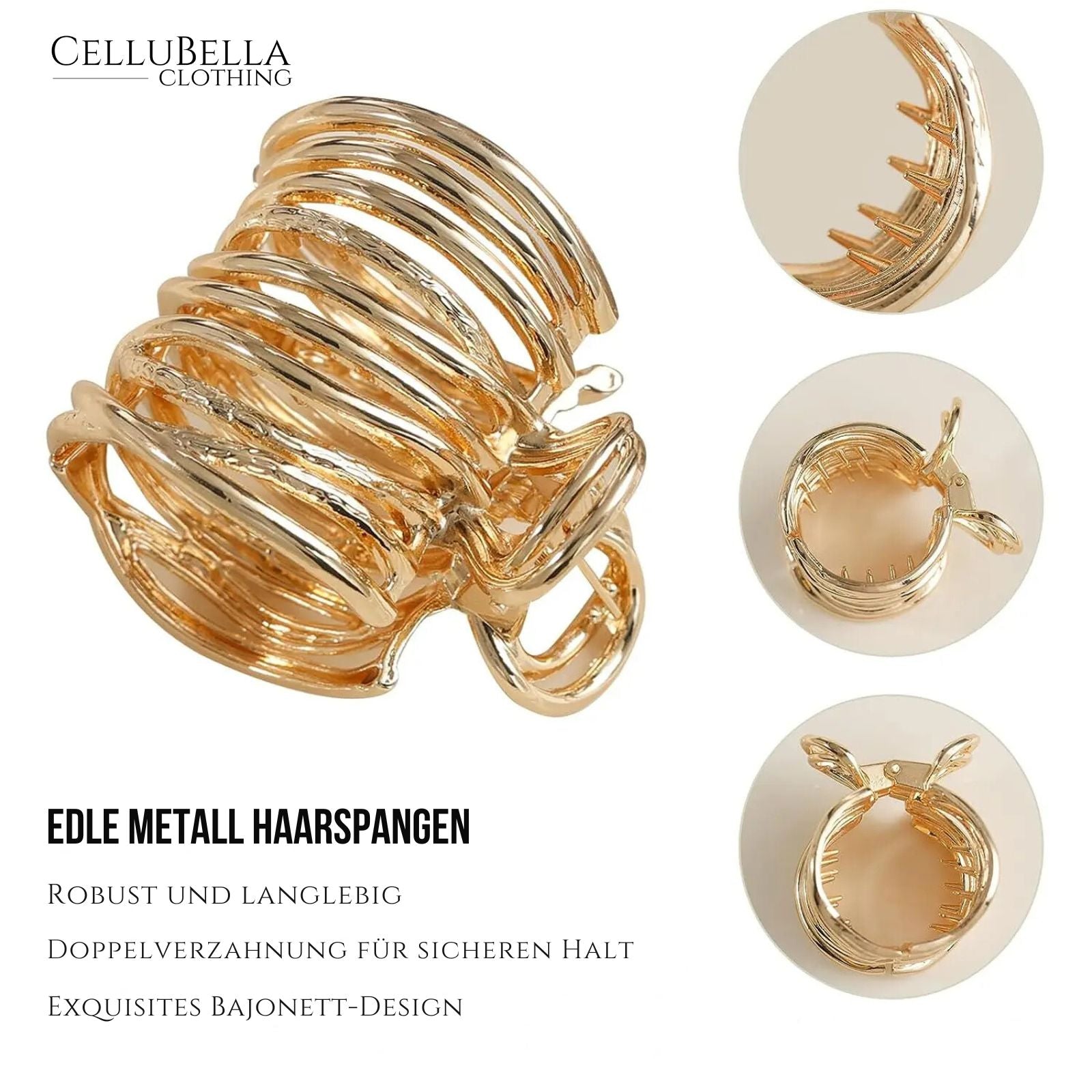 Ariana-Haarspange: Elegante Metall-Haarclips im geometrischen Design