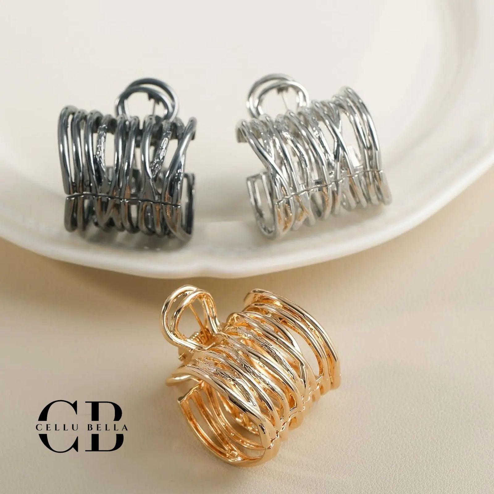 Ariana-Haarspange: Elegante Metall-Haarclips im geometrischen Design