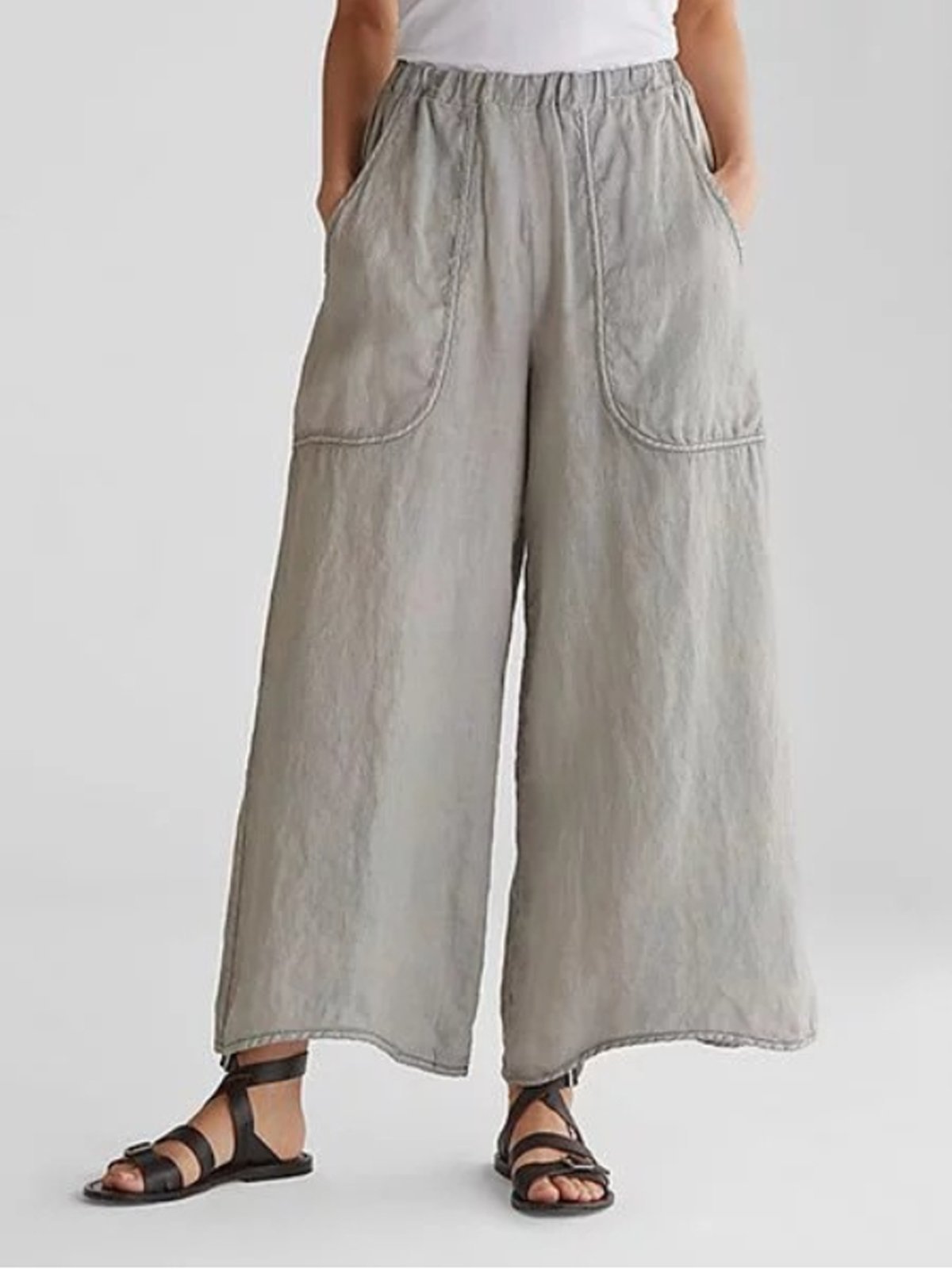 Weite Leinenhose mit Komfortbund | Leinen | Lässig & Luftig