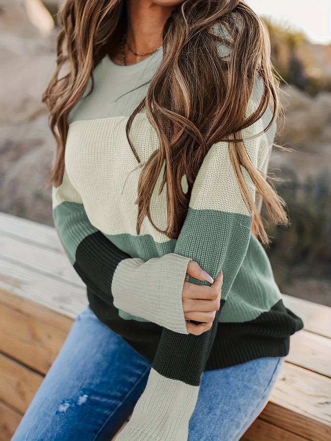 Debbie - Schicker Winter Stilvolle Gestreifte Pullover für Damen