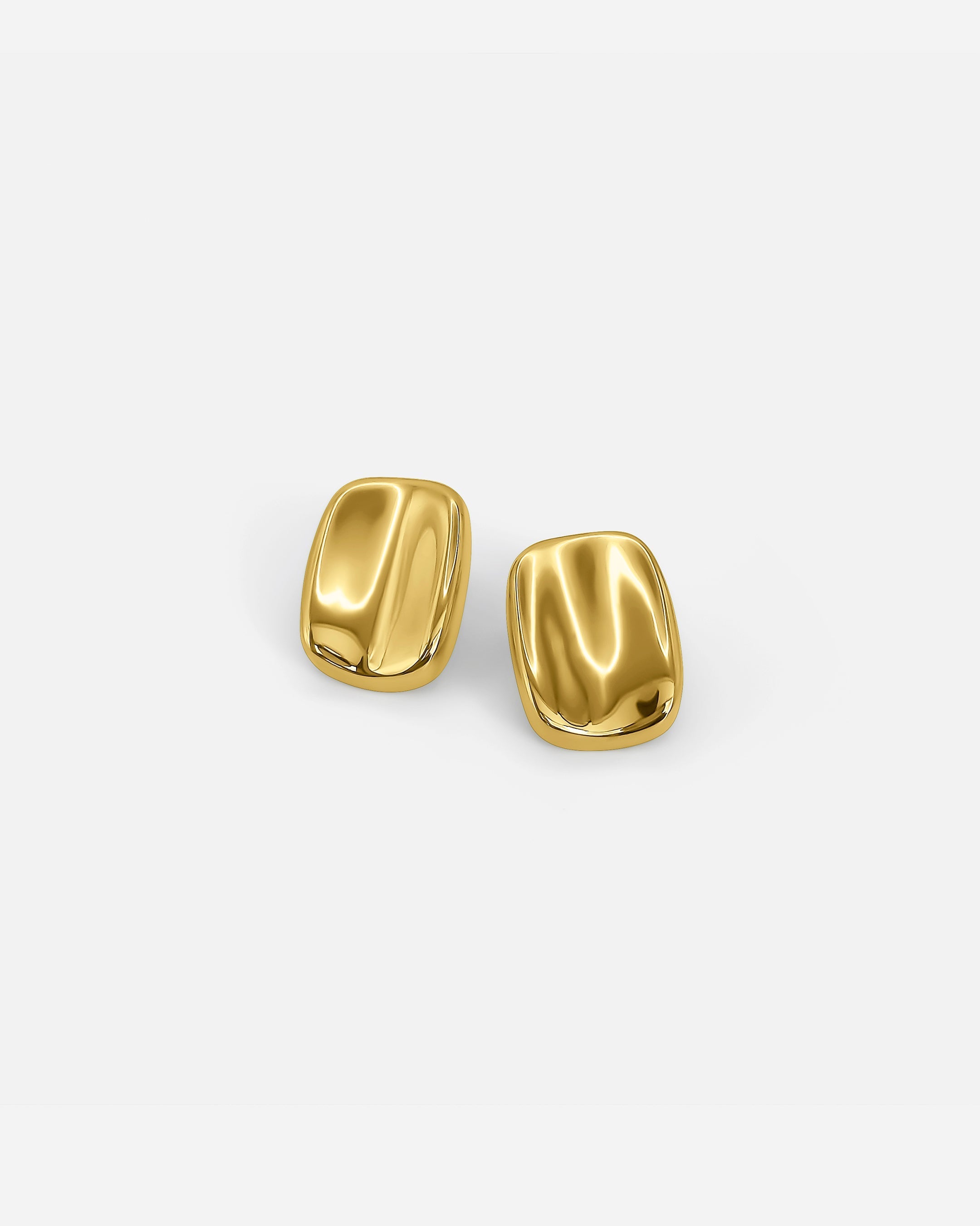 Goldene Rechteckige Ohrstecker – Minimalistische Eleganz für jeden Anlass
