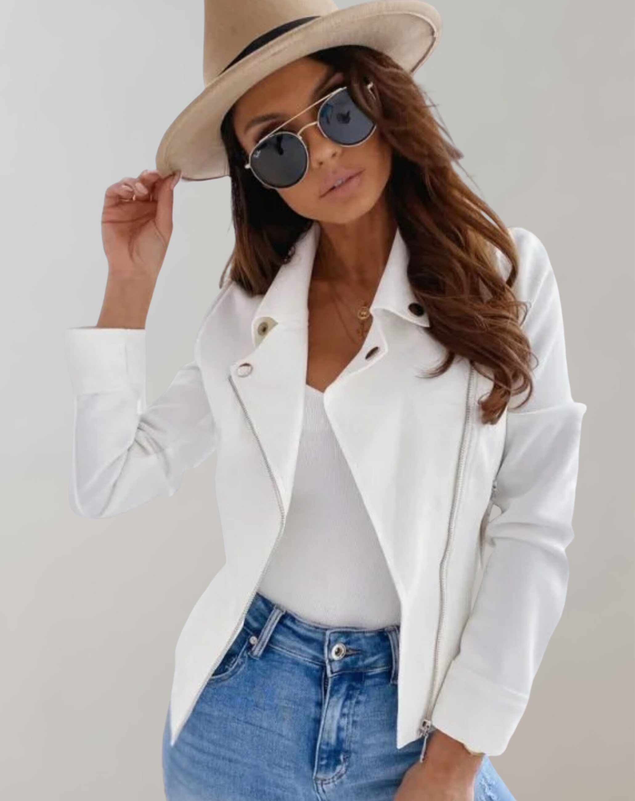 Damenjacke Polyester Slim Fit für vielseitige Outfits