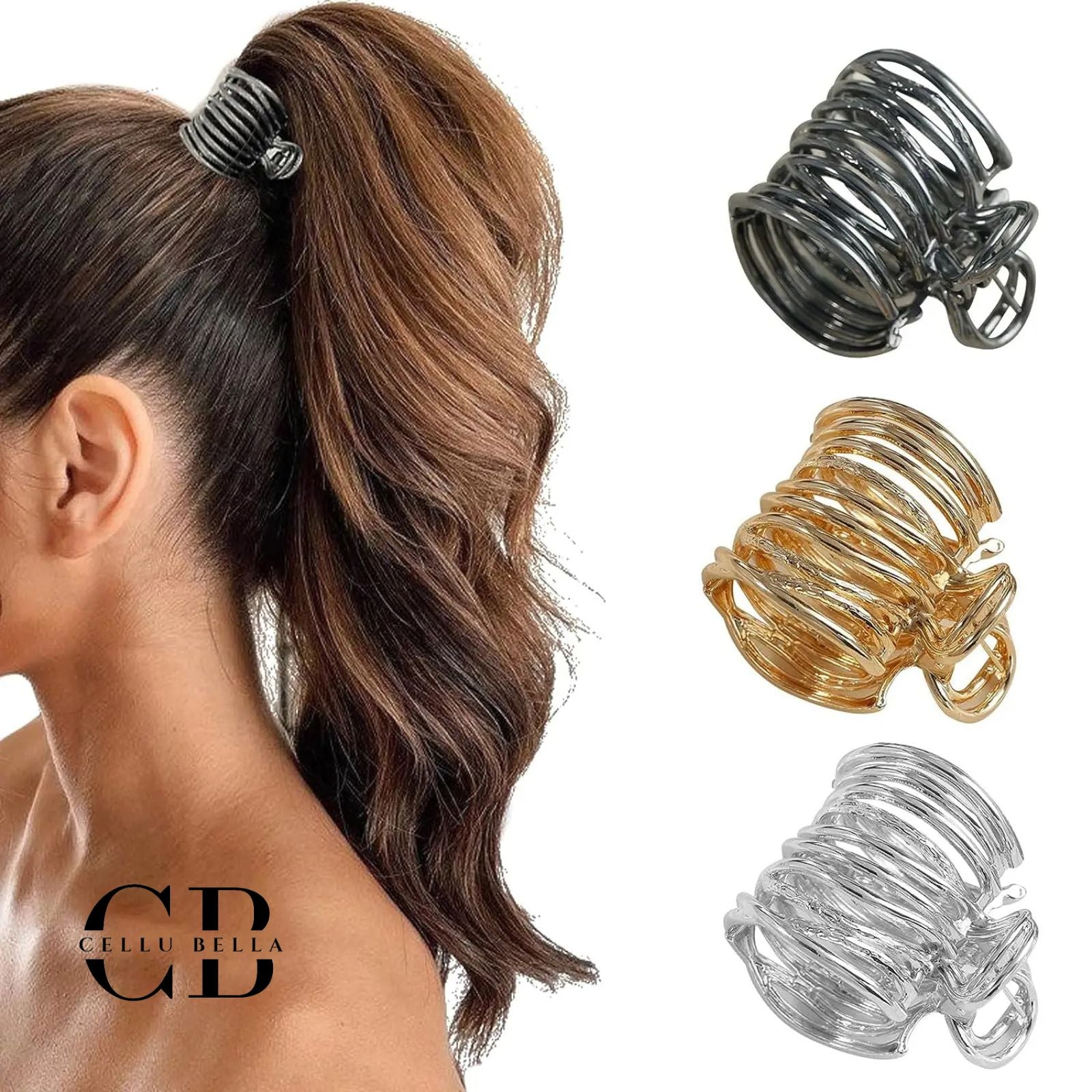 Ariana-Haarspange: Elegante Metall-Haarclips im geometrischen Design