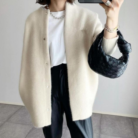 Kryz | Damen Lang Strickjacke | Warm