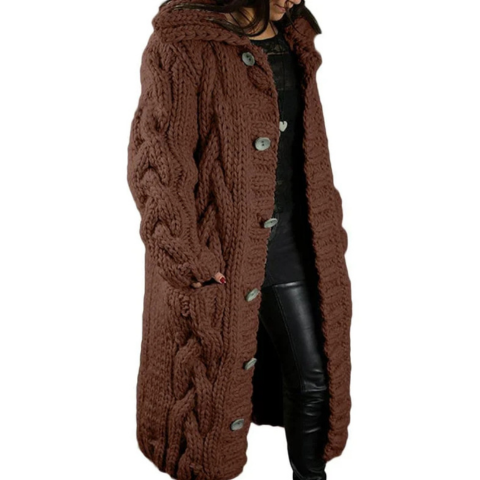 Xyza | Damen Lang Strickjacke | Gestrickt