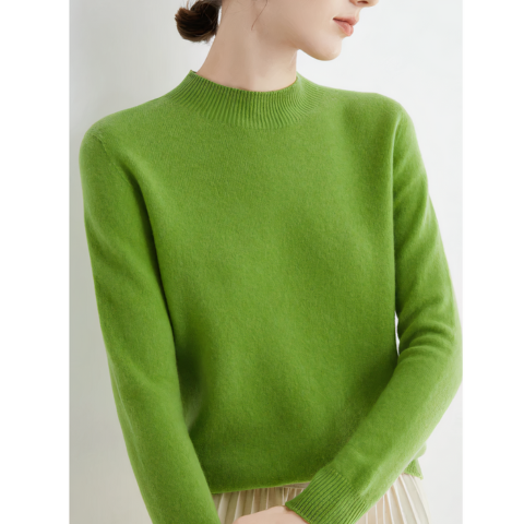 Zollana | Damen Warme Kaschmir Pullover | Halb-Rollkragen