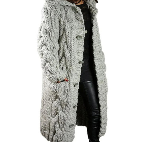 Xyza | Damen Lang Strickjacke | Gestrickt