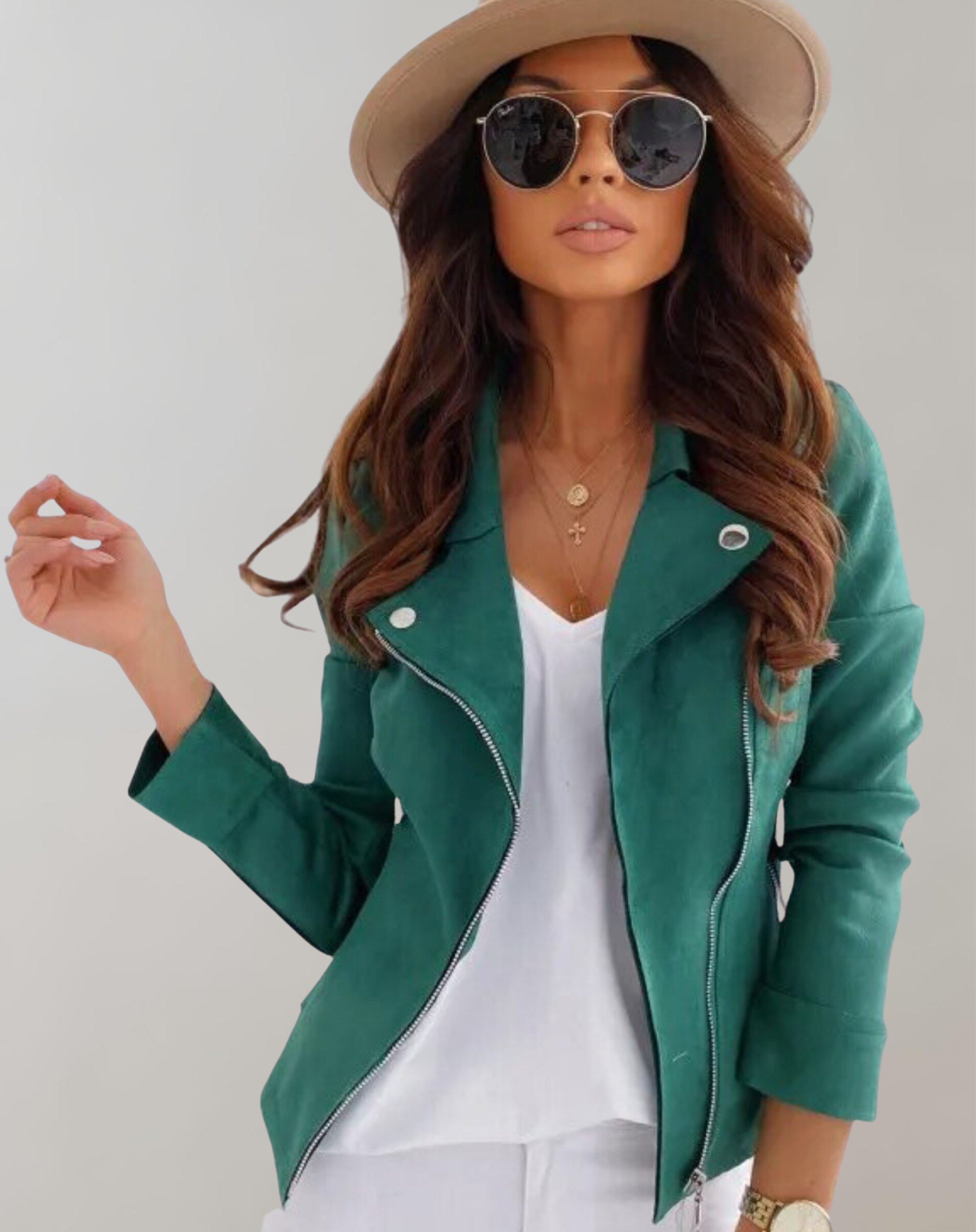 Damenjacke Polyester Slim Fit für vielseitige Outfits