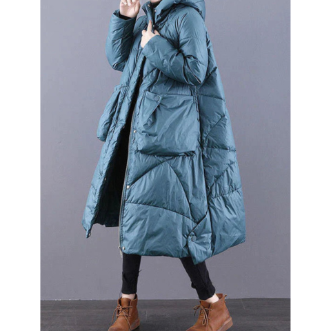 Aerialle | Damen Winter Puffige Übergröße Mantel | Lang