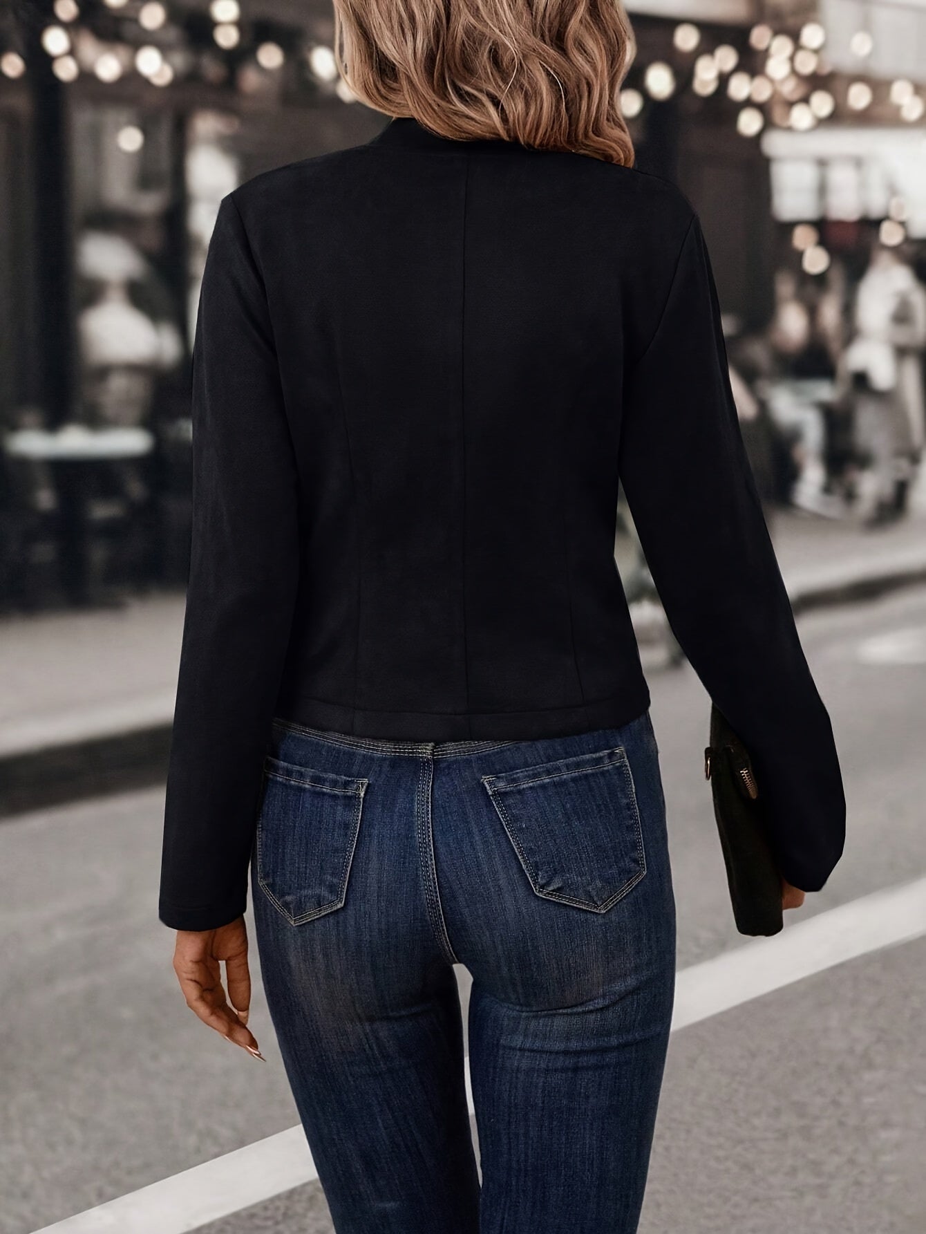 Mia - Elegante Klassische Doppelseitige Frühlingsjacke mit Offener Front für Damen