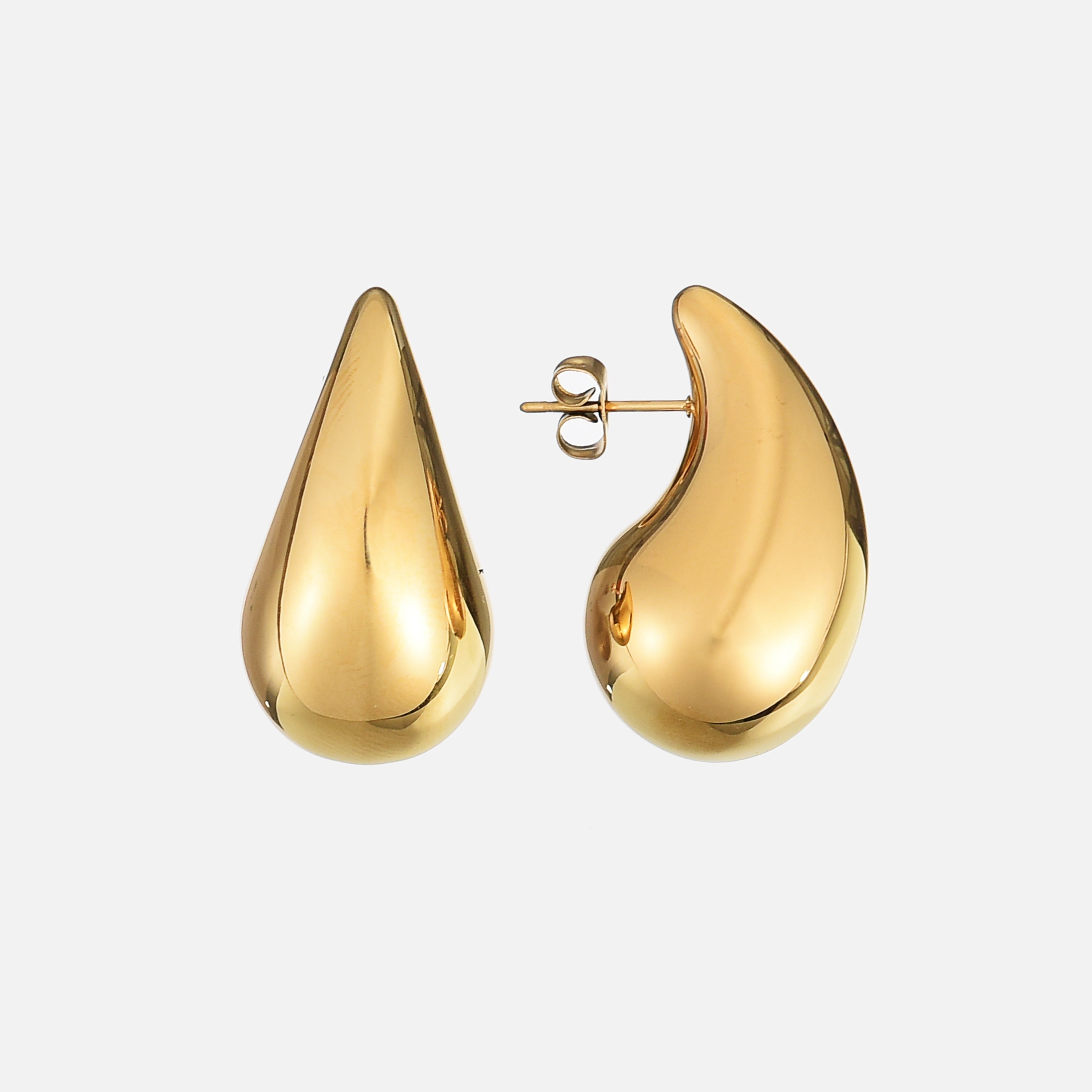 Goldene Aura Ohrringe – Minimalistisch & Hypoallergen