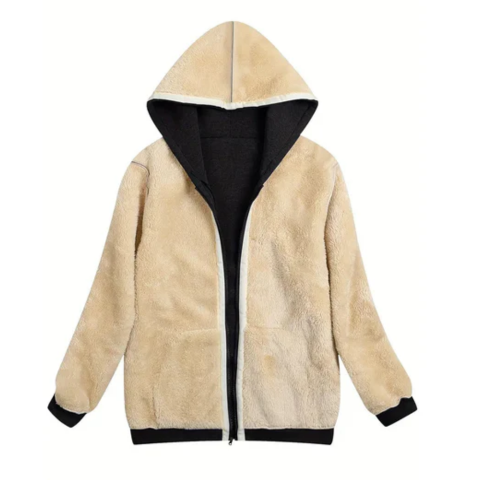 Gene | Damen Stylische Winter Kapuzenjacke | Reissverschluss