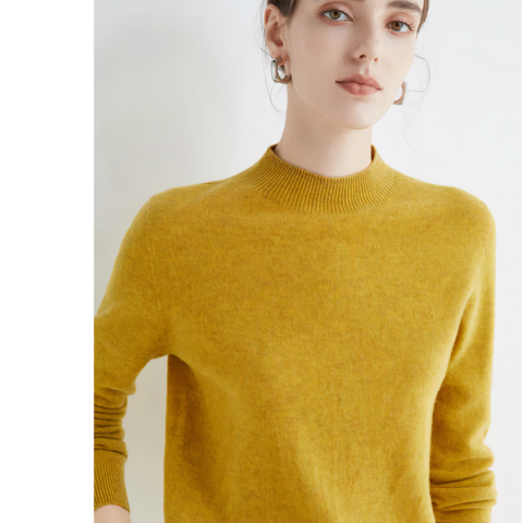 Zollana | Damen Warme Kaschmir Pullover | Halb-Rollkragen