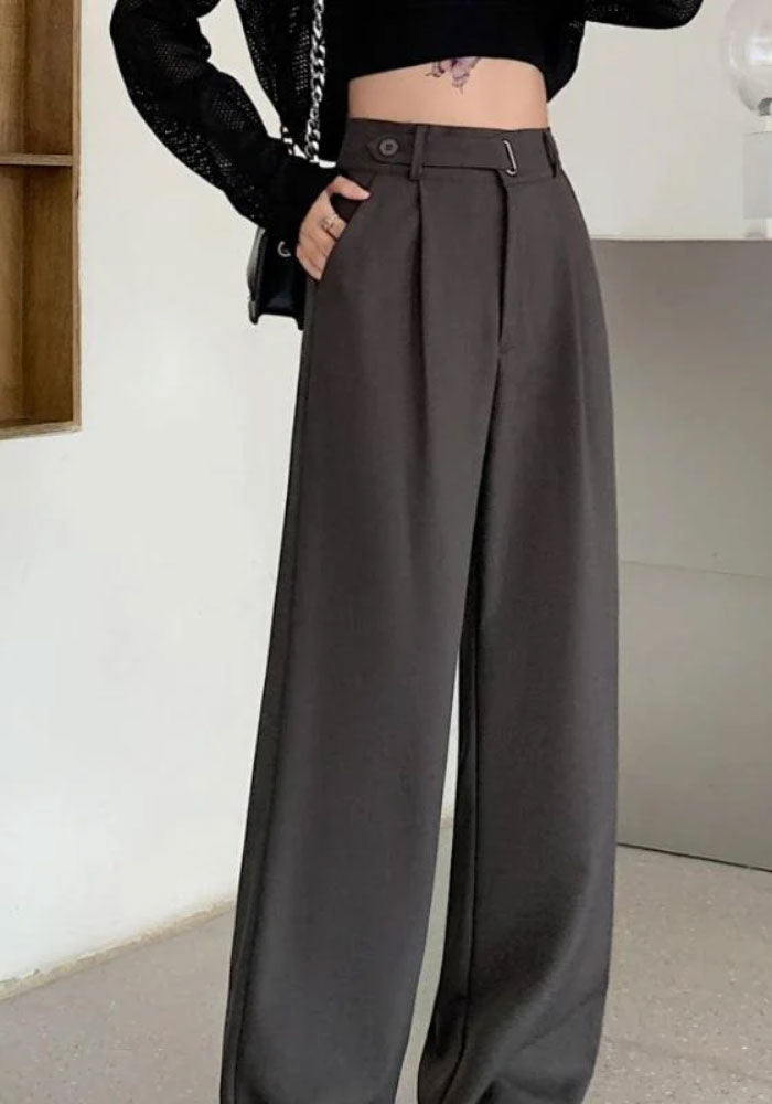 Schicke Damen Leinenhose mit Schnalle - Allison