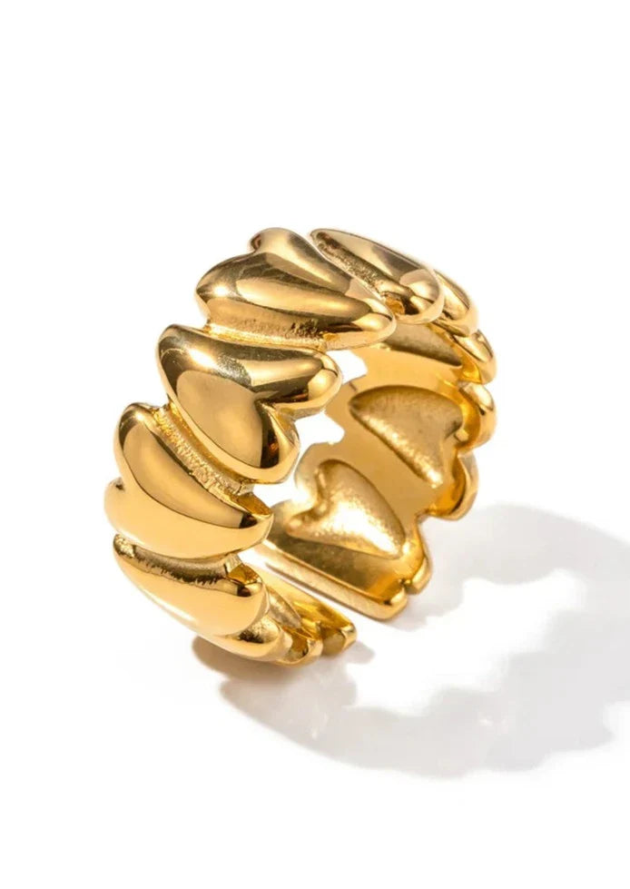 Bonafita Herz-Ring – Eleganz in Edelstahl mit Herzmotiv