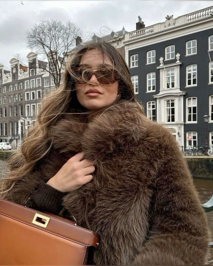 Mia | Eleganter Pelzmantel für Damen