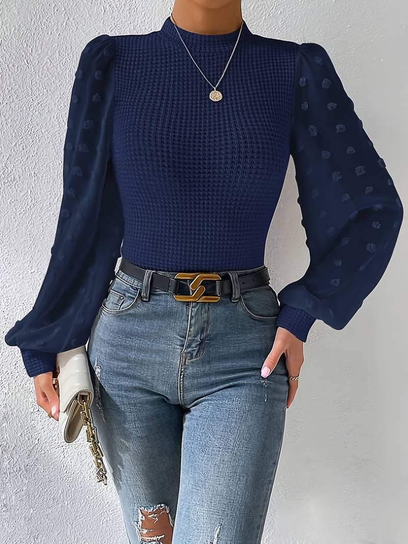 Langärmeliges Stricktop für Damen