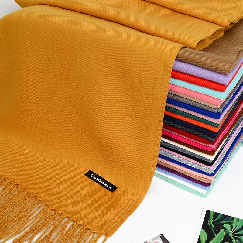 Damen Schal mit Quasten – Eleganter Pashmina-Stil