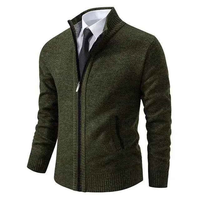 Klassischer Zip-Up Strickjacken für Herren