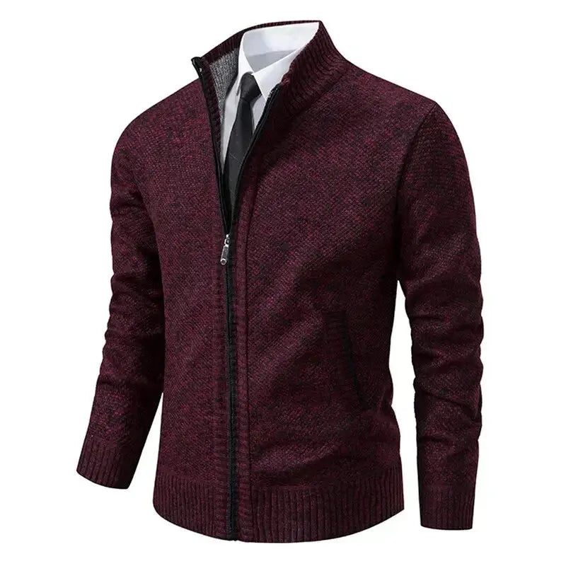 Klassischer Zip-Up Strickjacken für Herren